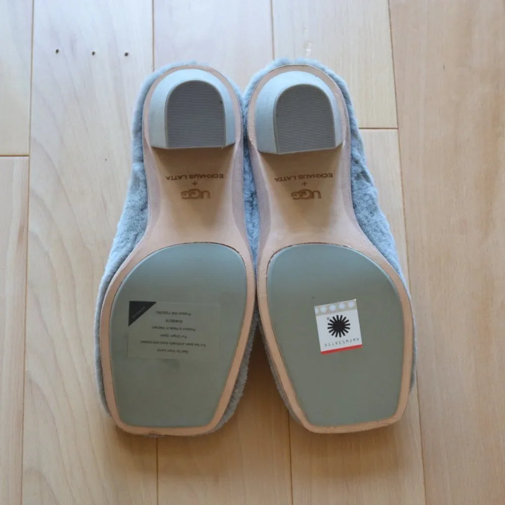 NWOT UGG x Eckhaus Latta Heel Suede Shoes